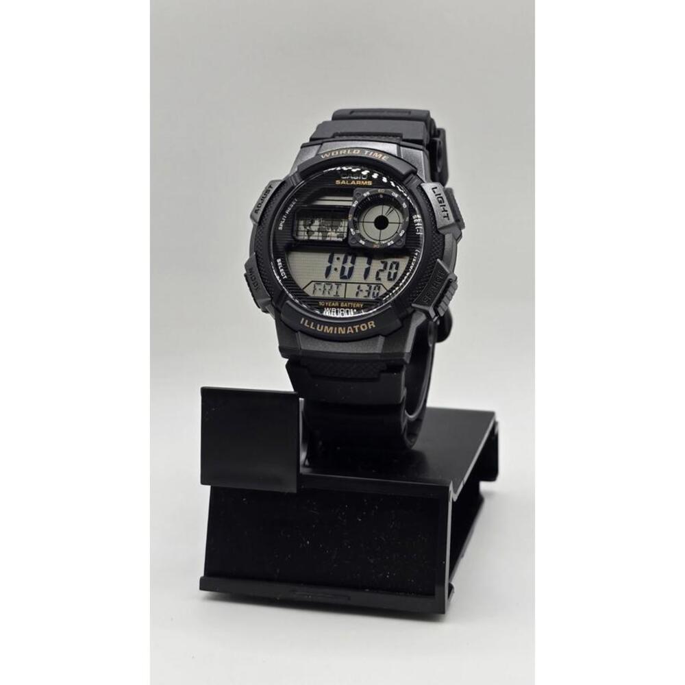 Casio Men’s Digital Watch with Black and Silver Grey Dial  - AE1000W-1AV
